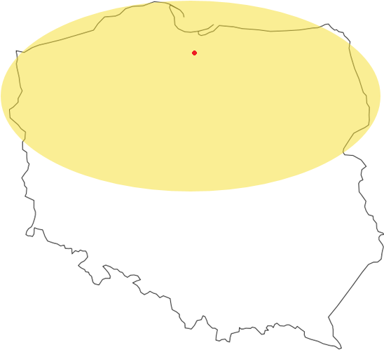 mapa - północna Polska